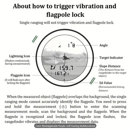 Golf Rangefinder 600M Laser Range Finder Distance Slope Angle Vibration