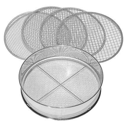 Stainless Steel Garden Potting Bonsai Compost Soil Sieve Set with 5 Mesh Sizes