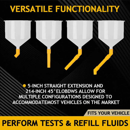 15X Car Radiator Coolant Funnel Vehicles Auto Antifreeze Bleeder Refill Tool Kit
