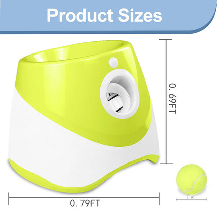 Auto Dog Ball Launcher Thrower Automatic Tennis Fetch Throwing Machine 6 Balls