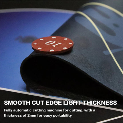 Portable Rubber Poker Mat Table Top Surface Noise Reduction Poker Table Top