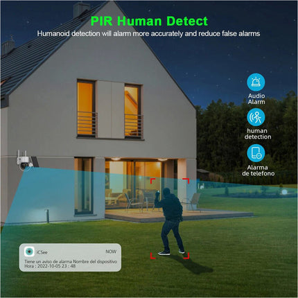 Solar Security IP Camera Battery Powered Outdoor Wireless WiFi CCTV PTZ Camera