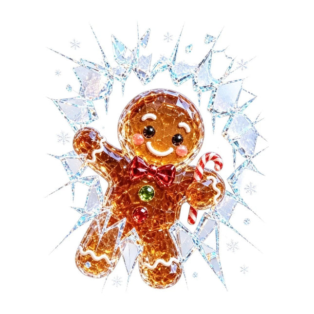 New The Gingerbread Man Christmas Window Glass Sticker Decal Mural Home Decoration Wall Stickers