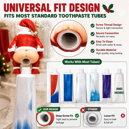 Funny 3D Printed  Santa Claus Toothpaste Topper Decoration for Bathroom