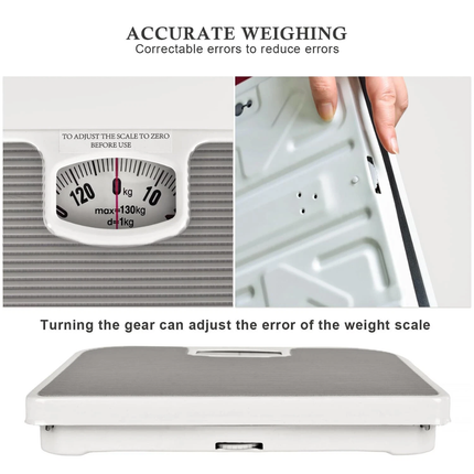 Mechanical Bathroom Scale Machine Weighing Scales Weight Display 130kg