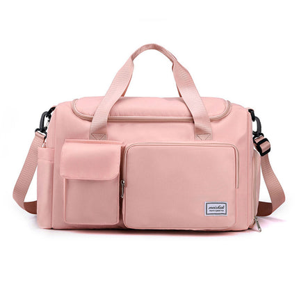 Pink Waterproof Portable Travel Luggage Carry On Shoulder Hand Duffle Bag