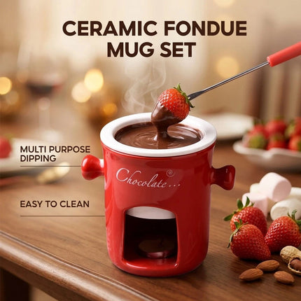 Cheese Chocolate Melting Ceramic Creative Coffee Mug Cup Personal Fondue Mugs