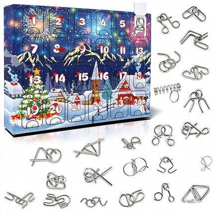 BrainTeaser Puzzle Fidget Toy Christmas Countdown Advent Calendar Xmas Gift