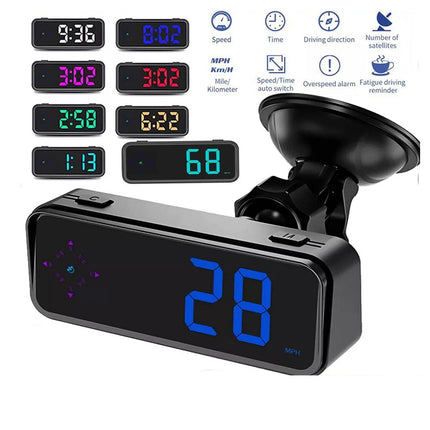 Mini LED Digital Speedometer  Car HUD Head Up Display MPH/KMH Universal