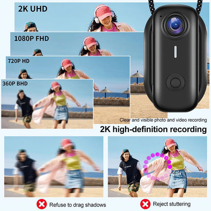 2K Portable  Action Camera Mini Thumb Camera For Cycling Sports Vlog