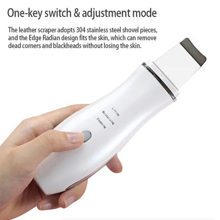 Facial Skin Scrubber Face Spatula Ultrasonic Skin Blackhead Remover Rechargeable