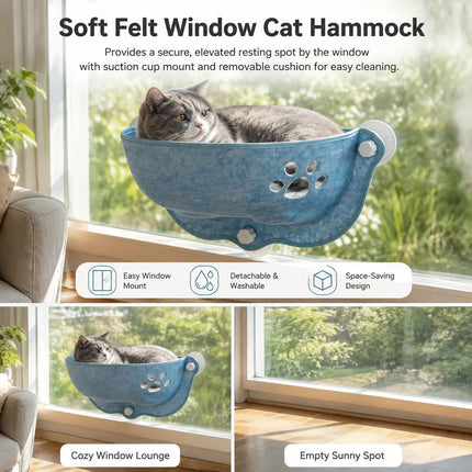 Cat Window Hammock With Strong Suction Cups Pet Kitty Hanging Sleeping Bed NEW