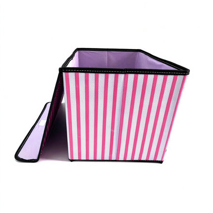 Foldable Storage Box Fabric Cube Home Clothes Organizer with Cover
