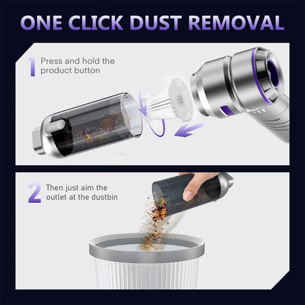 Hand Held Car Vacuum Cordless 15000PA Rechargeable High Power Cordless 80,000RPM