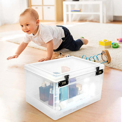 Medicine Twin Lock Box Fridge Lockable Box Food Storage Childproof Home