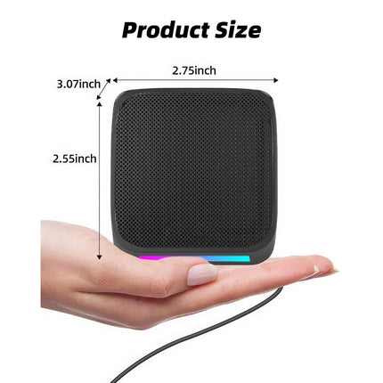 Pair Computer Speaker Loud Sound with RGB Light for PC Laptop Stereo Desktop