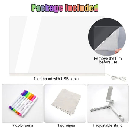 Illuminated Acrylic LED Writing and Message Board Christmas Gift