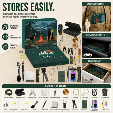 Survival Kit Outdoor Emergency Tools Christmas Gift Idea for Campers