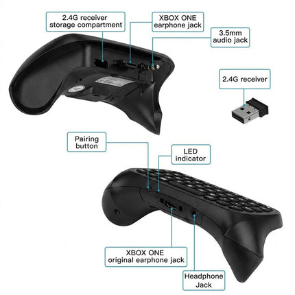 Black Mini Wireless Bluetooth Keyboard For Xbox Series One S/X Accessory Controller