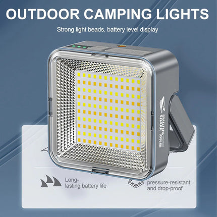 Portable Magnetic Solar Camping LED Lamp Rechargeable Tent Light Outdoor Hiking