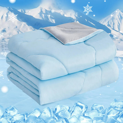 Cooling Comforter Soft Breathable Blanket, Cool Touch Fabric Quilt for Hot Sleepers
