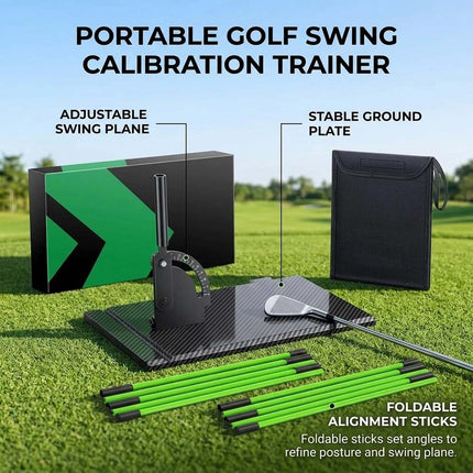 Golf Alignment Sticks and Angle Holder Set with Portable Bag,Golf Swing Training