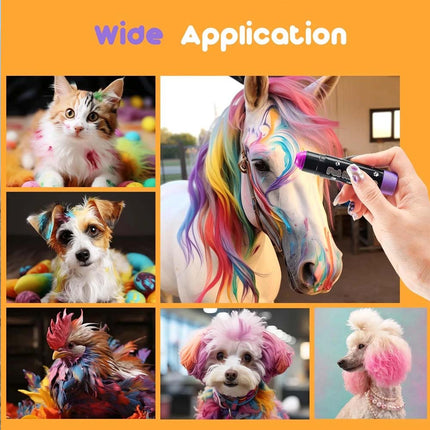 12 Colors Washable Pet Dog Cat Hair Dye Pens Pet Grooming Non-Toxic Dog Hair Dye