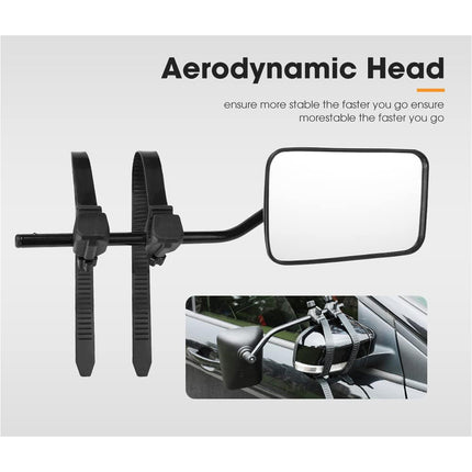 2x Adjustable Towing Mirrors Heavy Duty Universal Fit Towing Caravan 4X4 Trailer