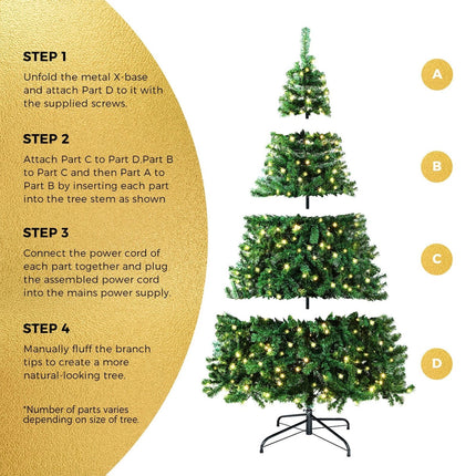 LED Christmas Tree 1.5M/1.8M/2.1M Xmas Trees Green