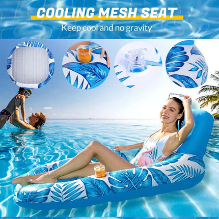 Inflatable Floating Hammock Water Mat Bed Float Chair Swimming Pool Sport Toys