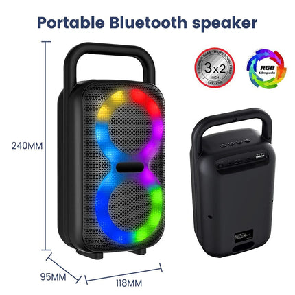 Bluetooth Portable Party Speaker with Colorful Lights Floor Standing Speakers