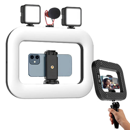New Handheld Ring LED Rechargeable Fill Light Portable For Mobile Phone Live