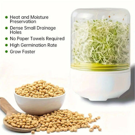 Sprouter Growing Kit Bean Sprout-Germination Tool Sprouting Tray Sprouter Fast
