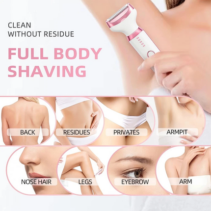 Bikini Trimmer for Women,USB Bikini Shaver,4-in-1 Electric Razors Wet & Dry