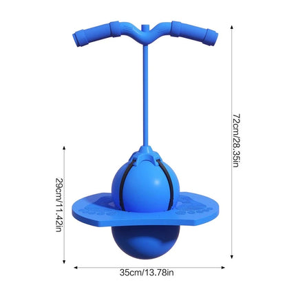 Bouncing Ball Frog Jump Long Height Exercise Equipment Balance Training Toys (Blue Dual purpose)