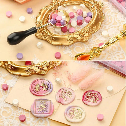DIY Custom Stamps Wax Seal Box Kit Detachable Stamp Spoon Sealing Gift