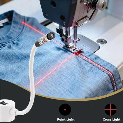 USB Positioning Laser Cross/Line Lamp w/ Magnetic Base Sewing Machine Cutting