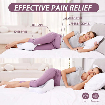 Premium Leg Pillow Foam Memory Leg and Knee Pain Relief Pillow for Side Sleeping