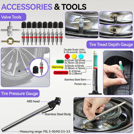75pcs Heavy Duty Tyre Puncture Repair Tool Tire Mending Kit For Auto Motorbike