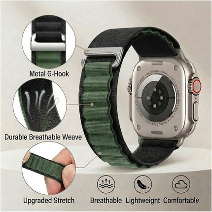 For Apple Watch iWatch Band Strap 9 8 7 6 SE 46mm 42mm 44mm SE Ultra Nylon Alpine