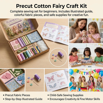 Fairy Patchwork DIY Collection,Fun Flower Fairies Patchwork Sewing Craft Kit