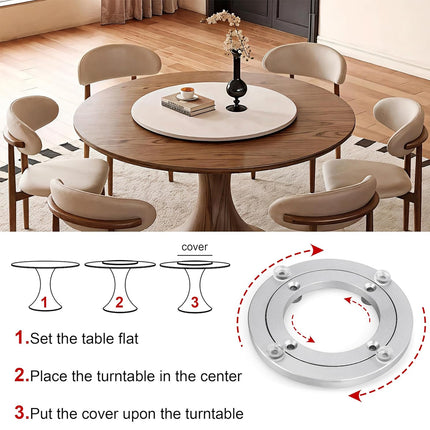 16" Aluminium Rotating Lazy Susan Bearing Turntable Round Swivel Plate
