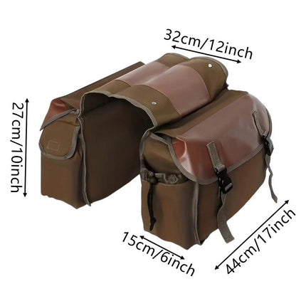 Bike Bicycle Rear Rack Pannier Bags Seat Saddle Carry Bag Carrier Khaki