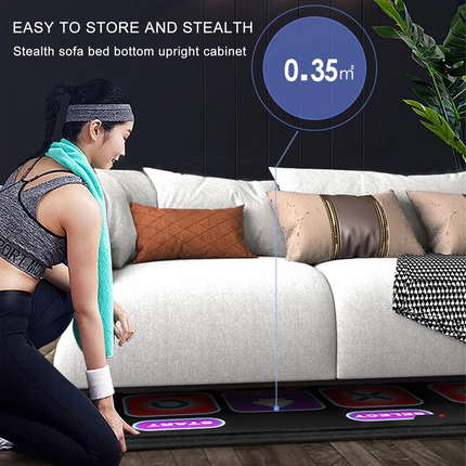 Double Dance Mat Non-Slip Wireless Dancing Step Pad Interactive Music Game