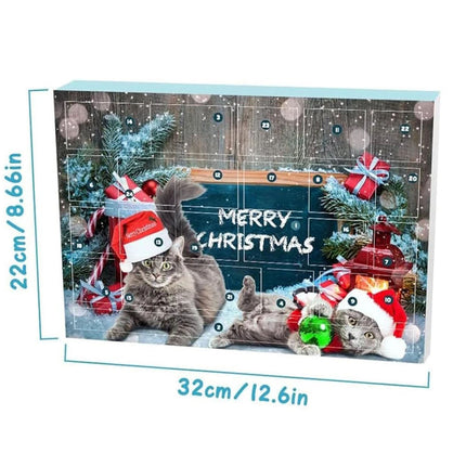 Cat Advent Calendar 2024 Christmas Countdown Calendar for Kitten Toys 24 PCS