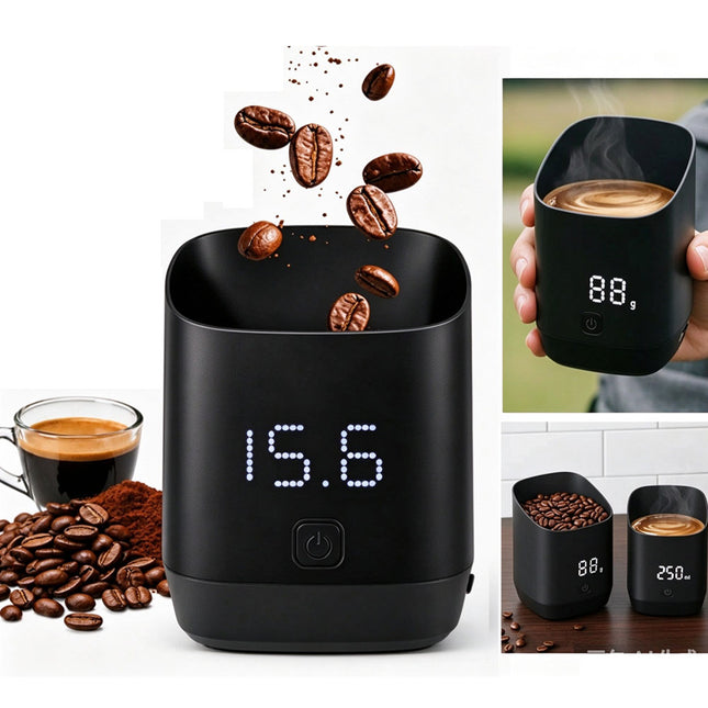 Rechargeable Coffee Dosing Cup Bean Weight Scale Digital LED Display Espresso
