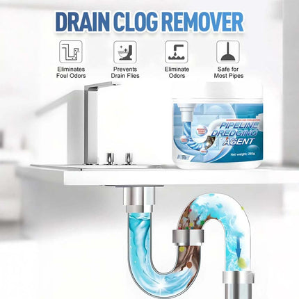 2X Crystal Lye Drain Opener Powder, All-Purpose Drain Cleaner for Kitchen