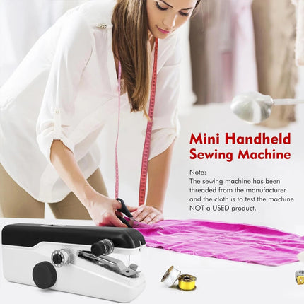 Mini Handheld Portable Cordless Sewing Machine Hand Held Stitch Home Clothes