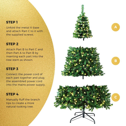 LED Christmas Tree 1.5M/1.8M/2.1M Xmas Trees Green