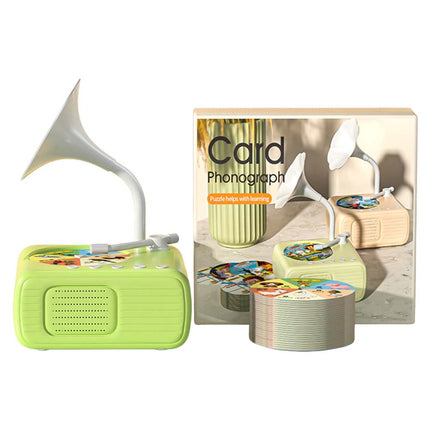 Gramophone With 96 Cards, Phonograph Story Music Player Gift